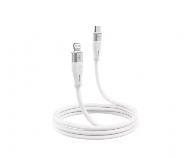 Кабель Proove Soft Silicone Type-C to Lightning 27W (1m) (white)